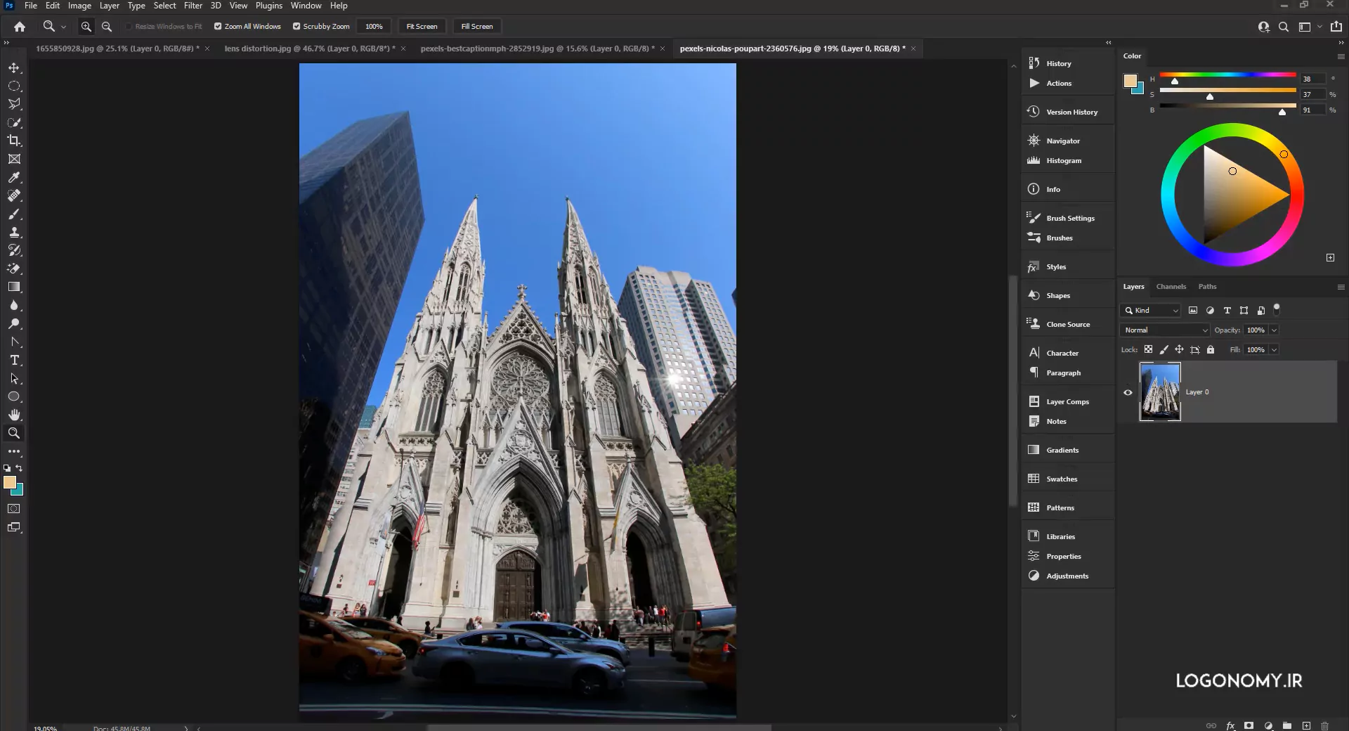 اصلاح تصاویر با Adaptive Wide Angle در نرم افزار فتوشاپ (Photoshop)
